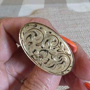 Vintage Lamode Gold Floral Brooch